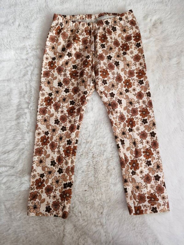 Legging 92 flowers bruin