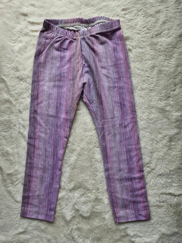 Legging 98 lila streepje