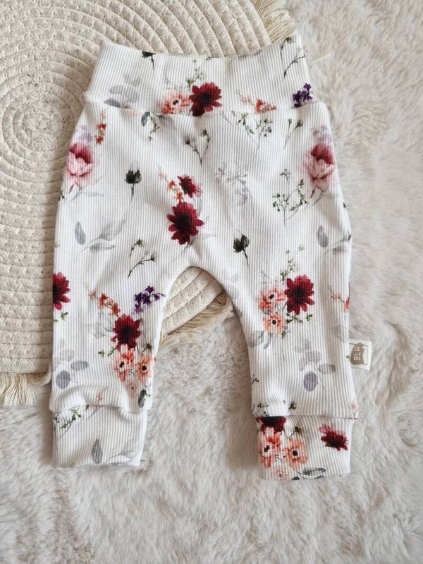 Broekje 50 rib bloemen