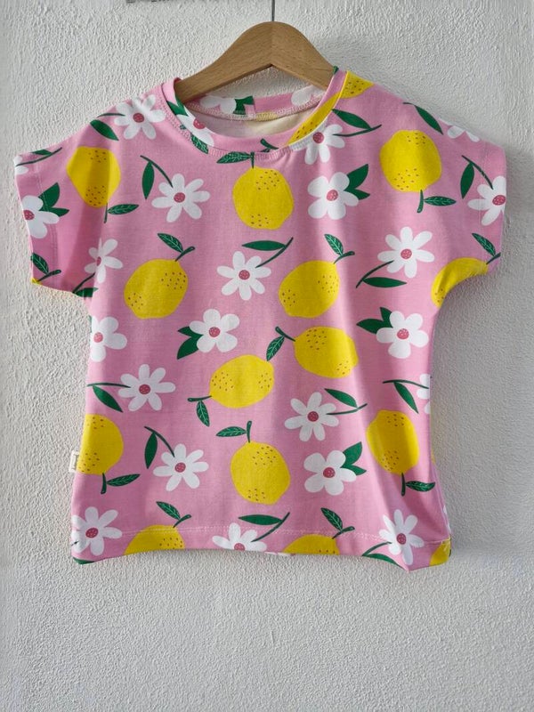 Oversized tee 104 pink lemon