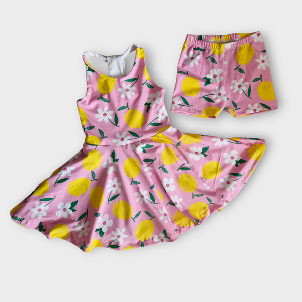 Solis citroentjes pink met biker legging mt 98