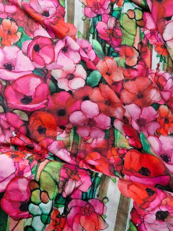 Broekje flowers pink green