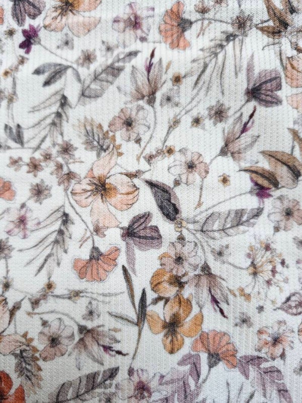 Shirtje rib bloemenprint