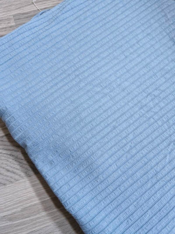 Brede rib tricot blauw