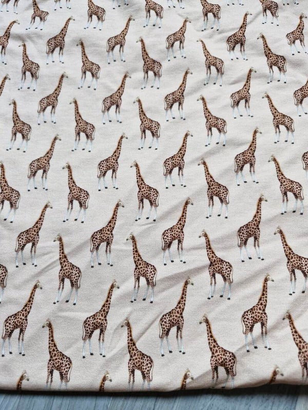 Coupon french terry 97cmx140cm giraffe