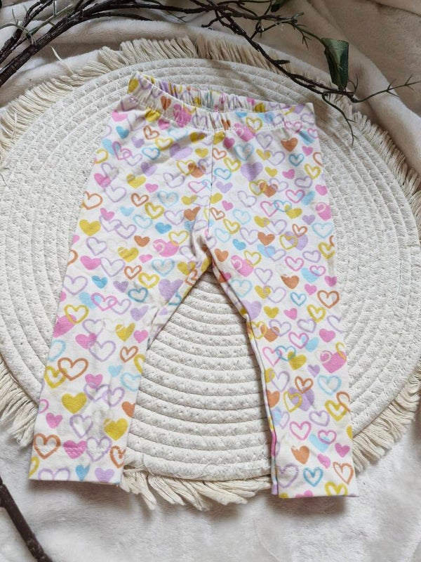 Legging 68 hartjes multicolor