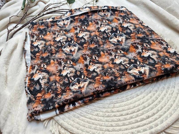 Coupon french terry 1m25x1.4m wolf
