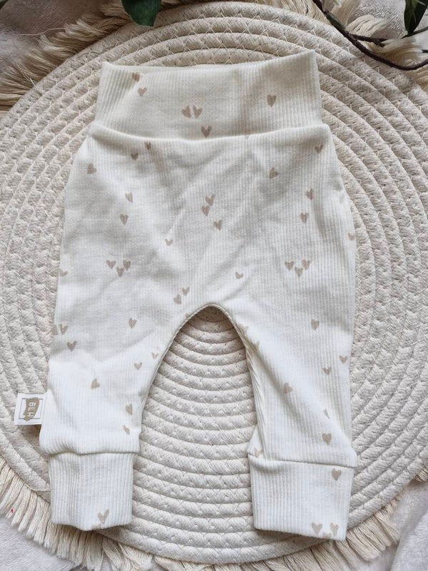 Harembroekje hartjes beige