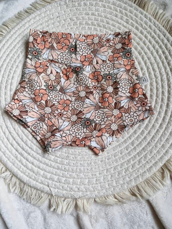 Bummie 80 perzik bloemenprint