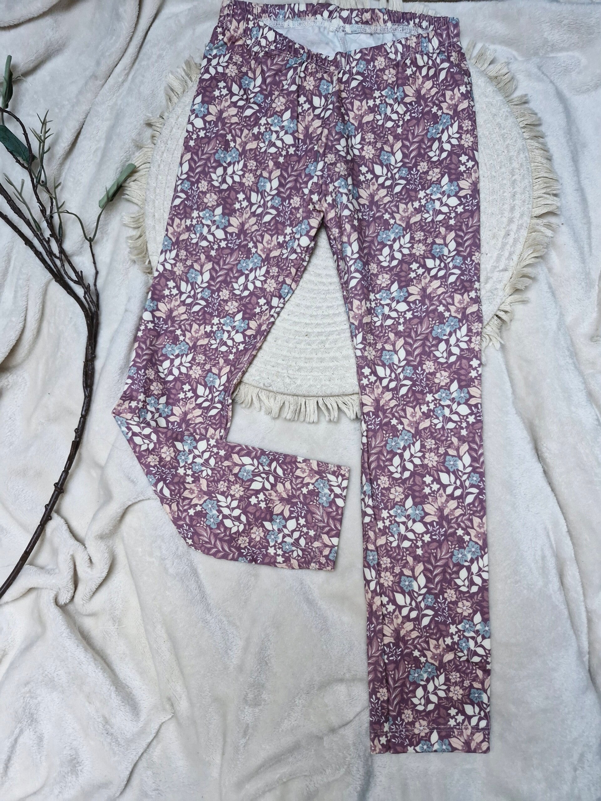 Legging 116 mauve blauw