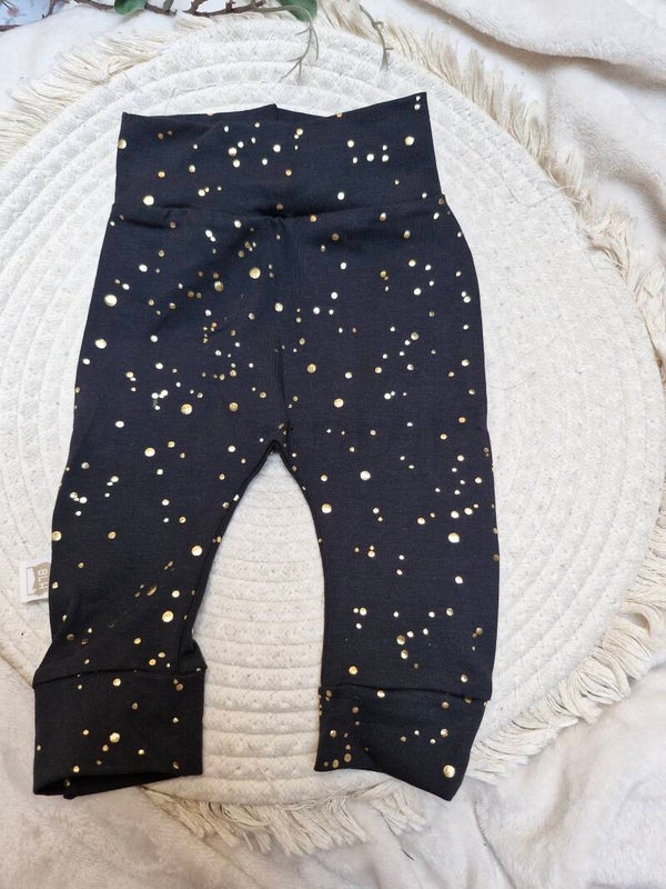 Harembroekje 56 glitter foil zwart