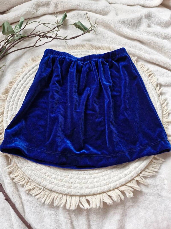 Rokje blauw velours