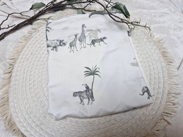 Coupon katoen tricot 50cm x140 jungle green