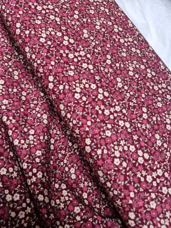 Sale HaremBroekje mooie bloem bordeaux