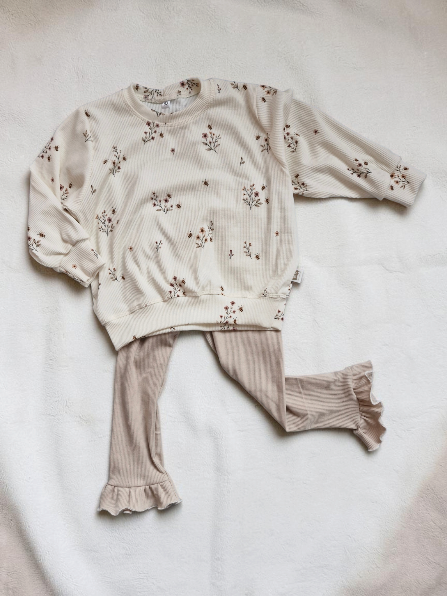 Legging licht beige ruffle 92
