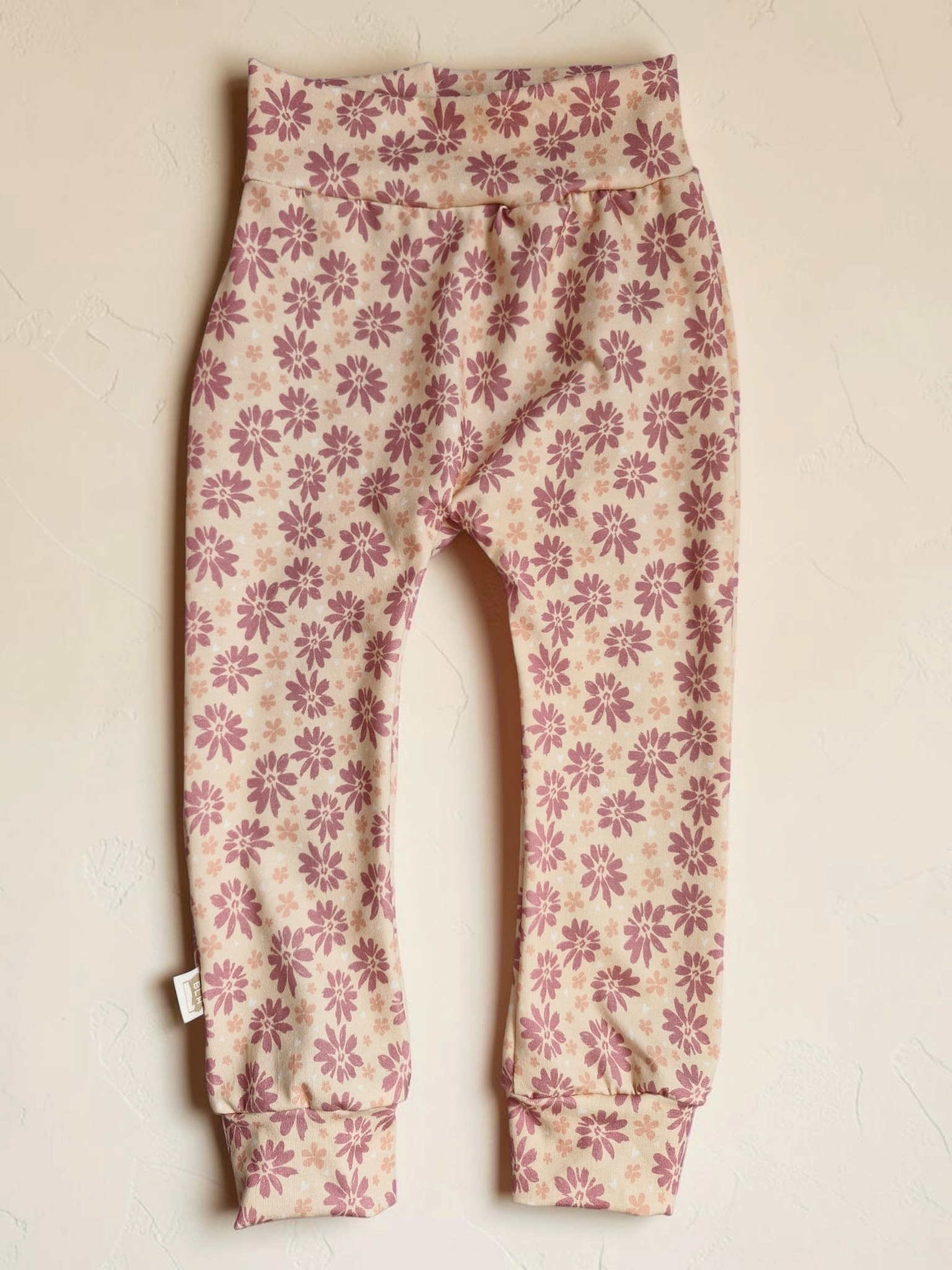 Harembroekje 92 lila roze bloemenprint