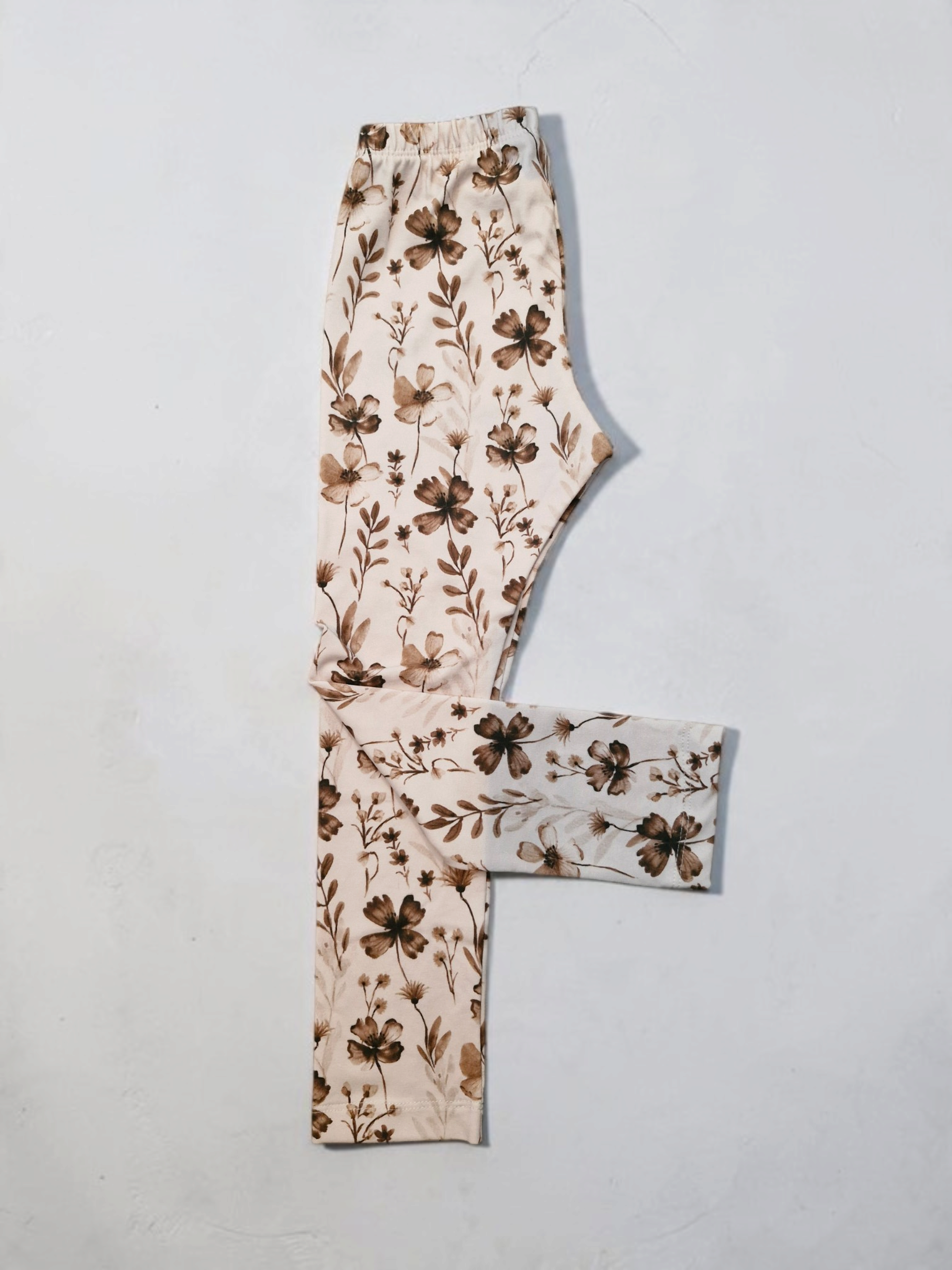 Legging floral brown