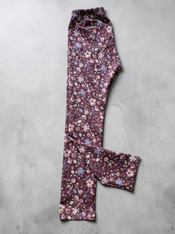 Legging 116 flowers mauve