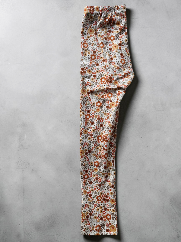Legging 116 flowers brique