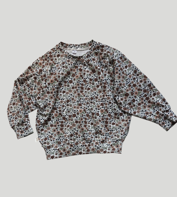 Tricot vintage sweater bloemenprint