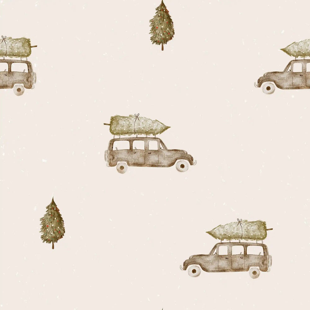Kerstbroekje auto met kerstboom