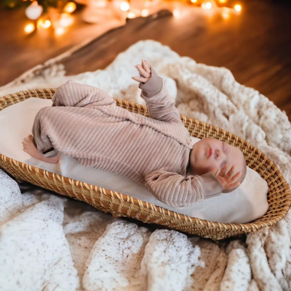 Boxpakje Ribfluweel taupe