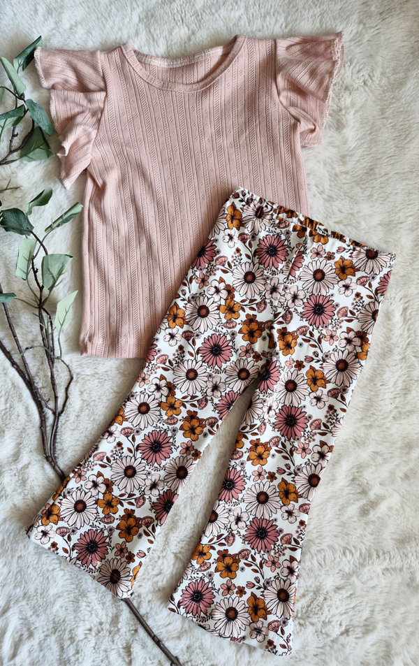 Legging of flare magriet klei roze