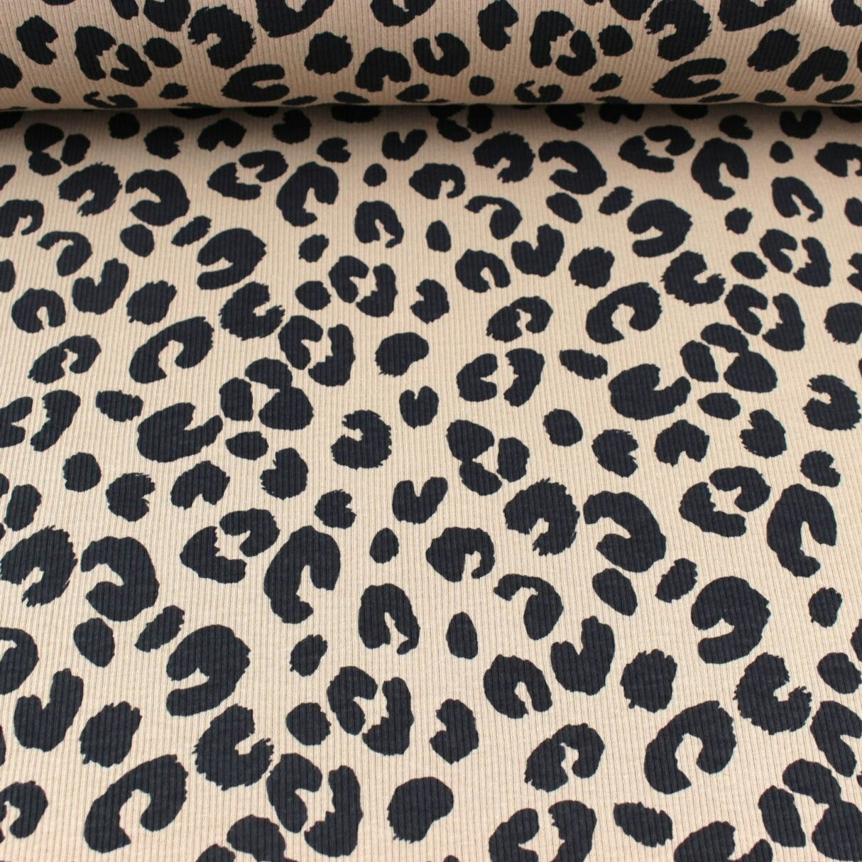 Legging of flare panterbeige