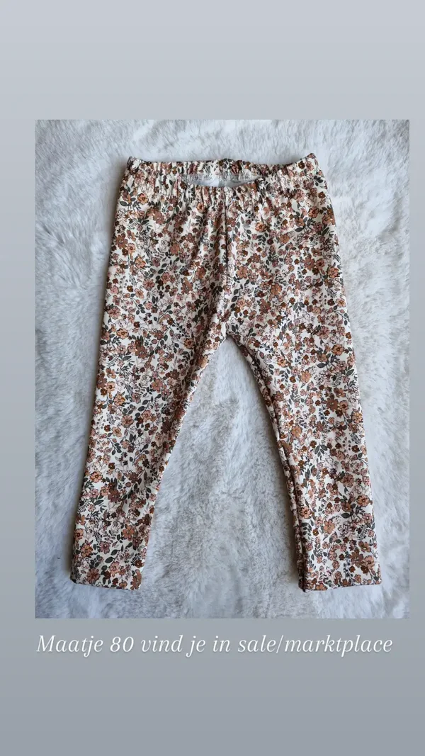 Legging 80 trendy bloem cacao