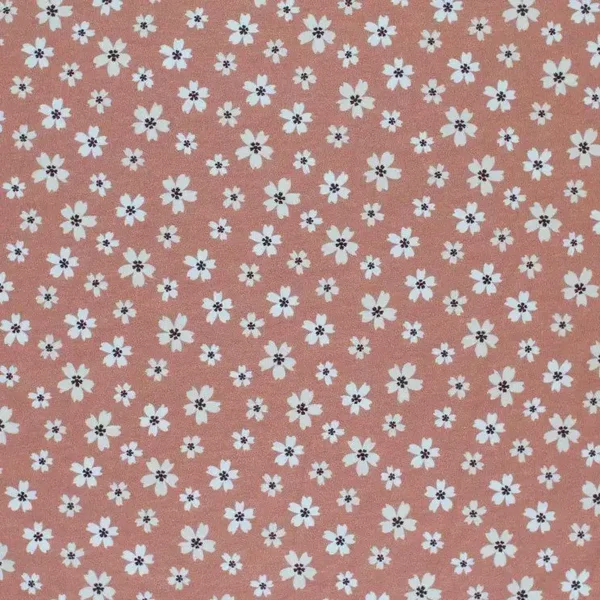 Shirtje bloemen perzik