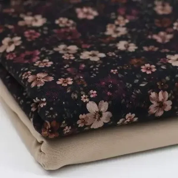 Harembroekje donkere bloemenprint