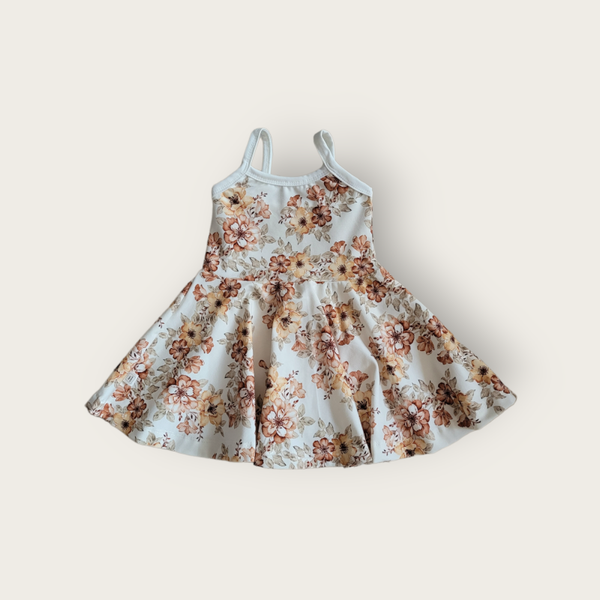 Layana jurkje franse bloemen cacao