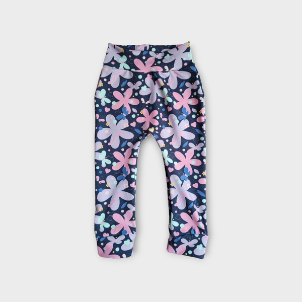 Broekje/legging blue flowers and butterflies