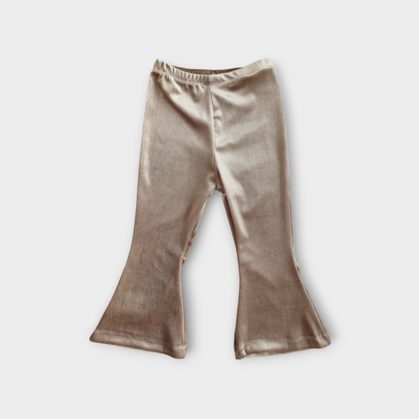 Flare velvet nude pink