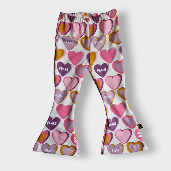 Flare legging hartjes