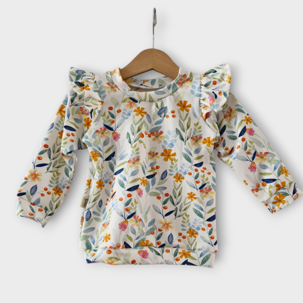 Tricot sweater  multicolor flowers