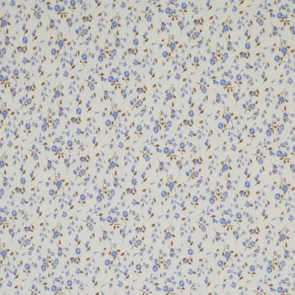 Wikkelshirtje rib blauw bloemenprintje