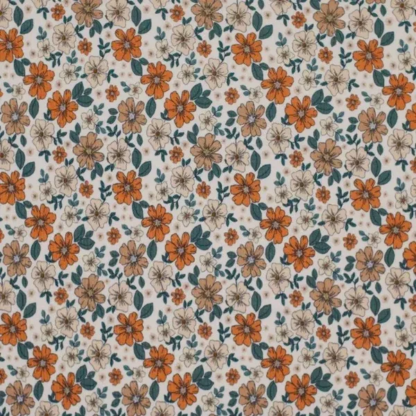 Legging flare 92 rib bloemen