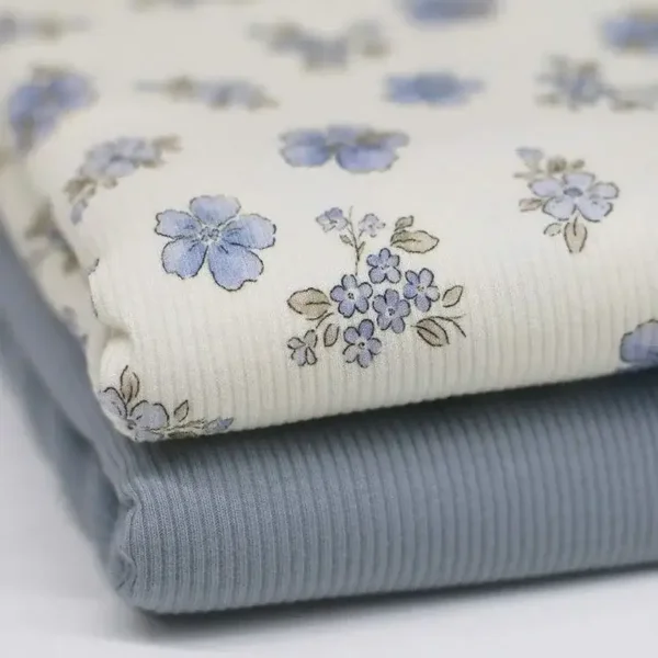 Legging blauw bloemenprintje