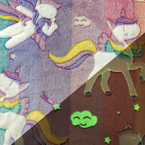 Welness fleece glow in the dark unicorn