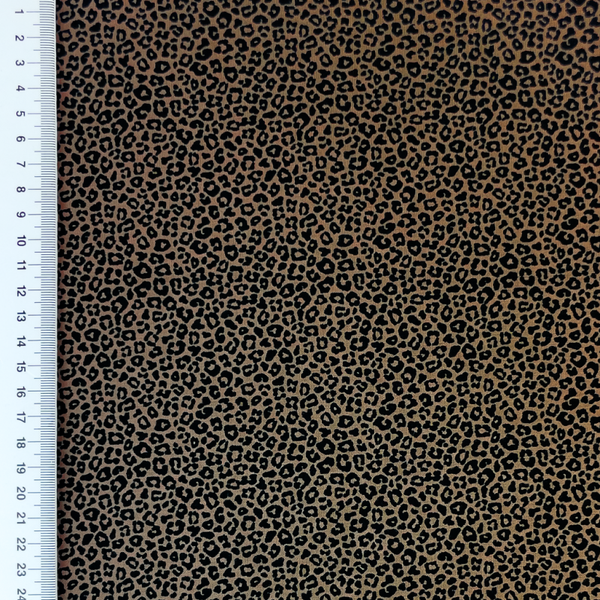 Panter taupe katoen tricot coupon
