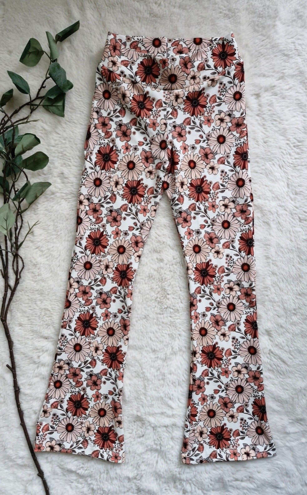 Flare of legging madelief dusty pink