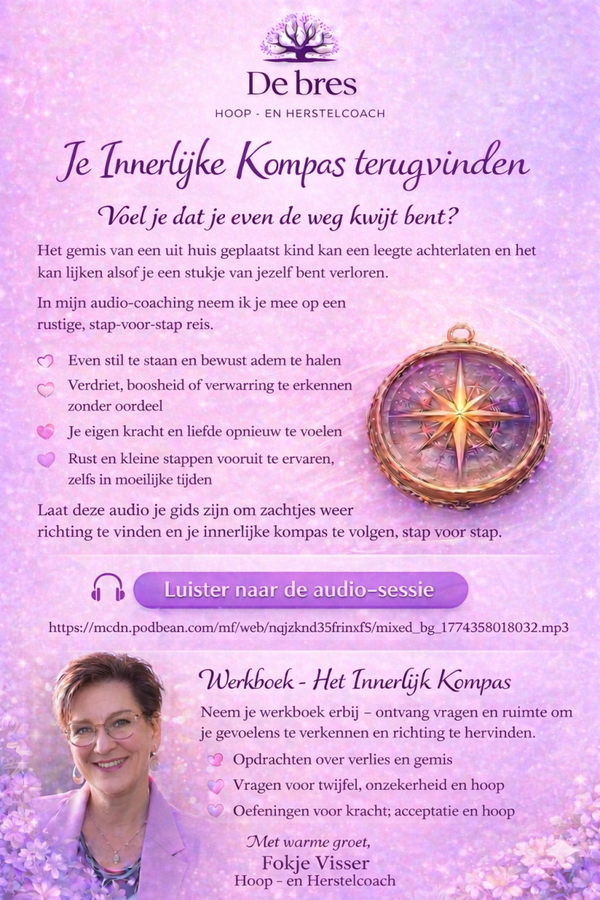 Nieuwsbrief incl korting op Audio-coaching. Je innerlijke kompas terugvinden