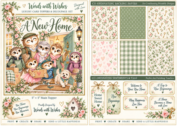 Owl New Home Decoupage Kit