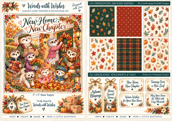 Owl Turning New Leaf Decoupage Kit