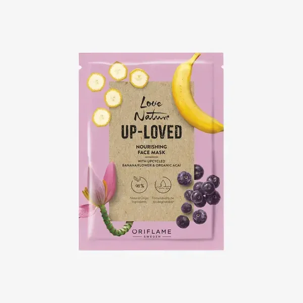 Love Nature Up-Loved Nourishing Face Mask with upcycled banana flower & organic acai