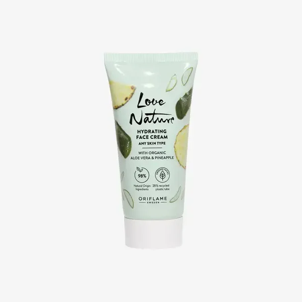 Love Nature Hydraterende Gezichtscrème met Aloe Vera & Ananas