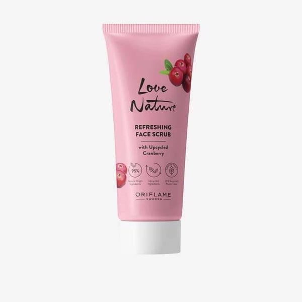 Love Nature Gezichts scrub met Cranberry