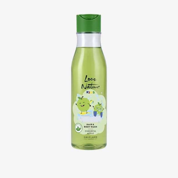 Love Nature Kids Haar- en Bodywash Appel