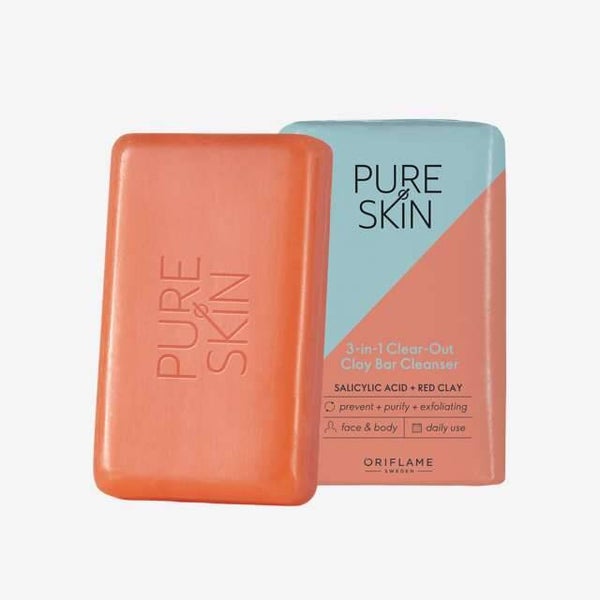 Pure Skin 3-in-1 Rode Klei Cleanser